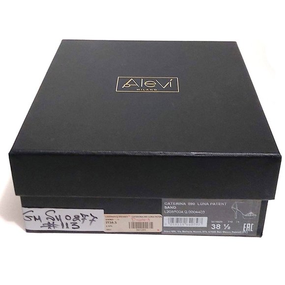 Alevi Milano Caterina Patent Sand Leather Women 38.5 EUR Platform Sandals - Picture 8 of 9